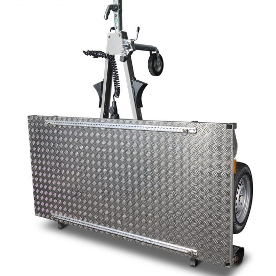 A2200410-Unitrail-Anhaenger-UT1-Standardausfuehrung-Aufgestellt Unitrail Anhänger UT1-Standardausfuehrung-Aufgestellt, Fahrradanhänger, Motorradanhänger, Universalanhänger