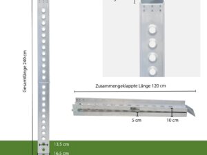 Auffahrschiene für Fahrräder inkl. Halter